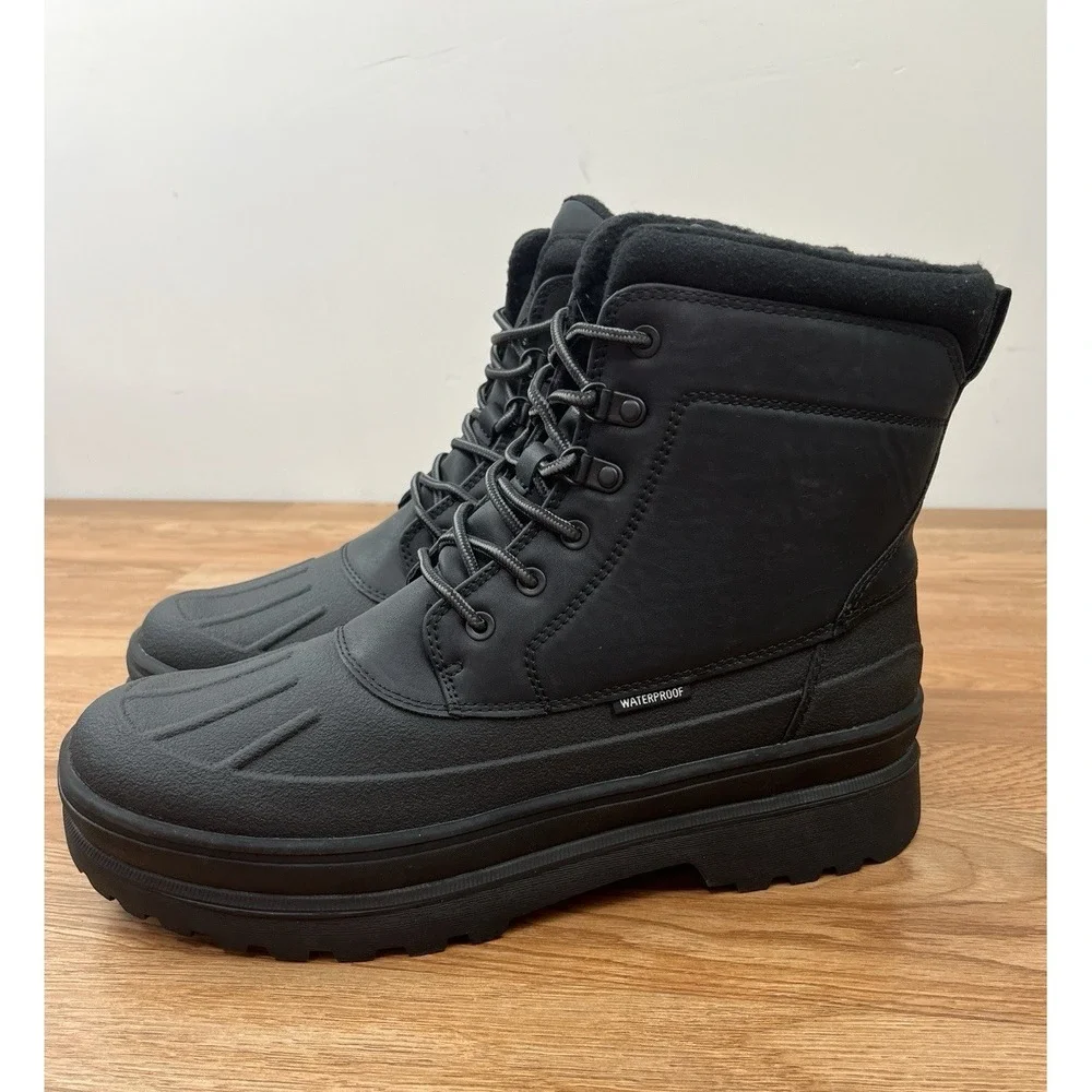 Bruno Marc Waterproof Insulated Winter Snow Boots Black Size 13 Mens‎ NEW